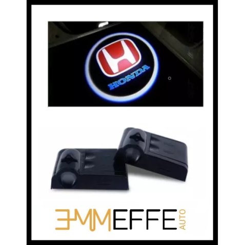 Proiettore Logo LED Honda per Portiera con Batteria no Fori no Connessioni Plug & Play