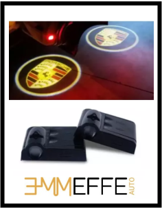 Proiettore Logo LED Porsche per Portiera con Batteria no Fori no Connessioni Plug & Play 2
