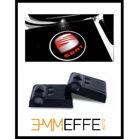 Proiettore Logo LED Seat per Portiera con Batteria no Fori no Connessioni Plug & Play