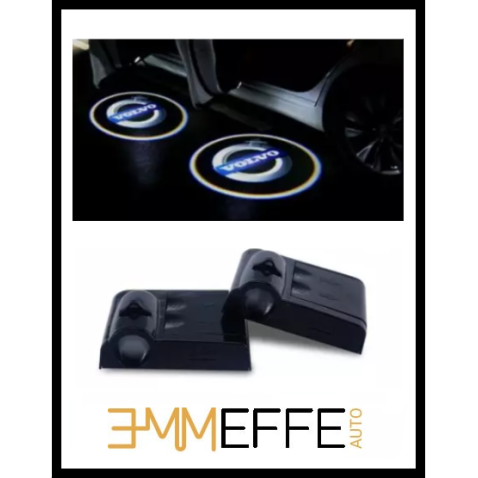 Proiettore Logo LED Volvo per Portiera con Batteria no Fori no Connessioni Plug & Play