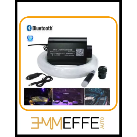 Kit Cielo Stellato Fibra Ottica RGBW LED 16W 300pcs 0.75MM Bluetooth APP per Smartphone