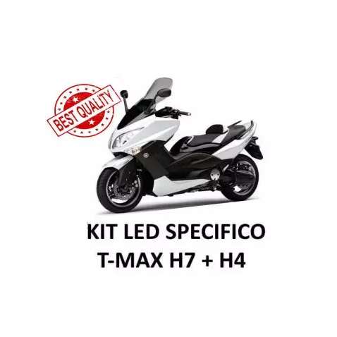 KIT LED YAMAHA T-MAX 500 H7 + H4 Specifico TMAX Bianco 6000k