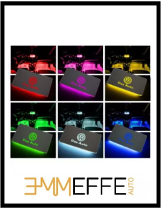 Placche Led Rgb Con Logo Volkswagen Per Auto e Moto 4 Pezzi Impermeabili 2