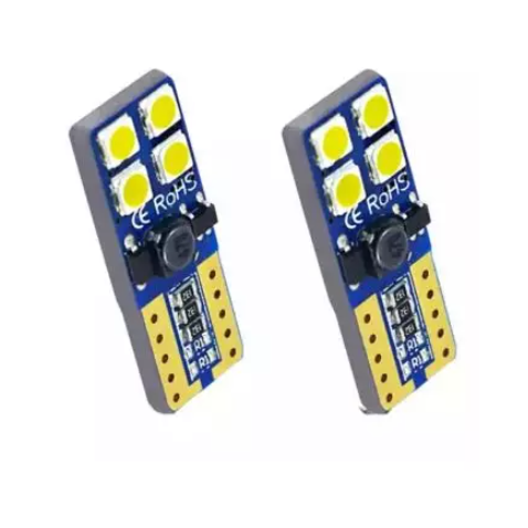 Coppia LED T10 W5W 8 SMD 3030 SAMSUNG Canbus Posizione Interni Targa