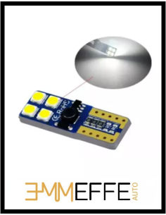 Coppia LED T10 W5W 8 SMD 3030 SAMSUNG Canbus Posizione Interni Targa 2