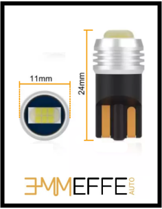 Coppia Lampade T10 Led W5W 6000k da 10-60V Canbus Camion Autobus Auto 2