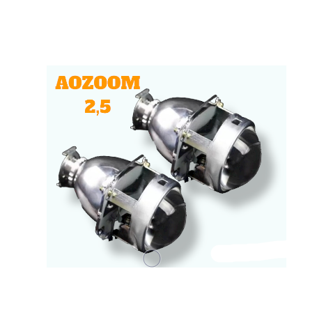 AOZOOM COPPIA PROIETTORI LENTICOLARI da assemblare 2,5 pollici SILVER