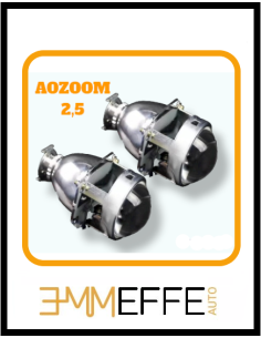 AOZOOM COPPIA PROIETTORI LENTICOLARI da assemblare 2,5 pollici SILVER 2