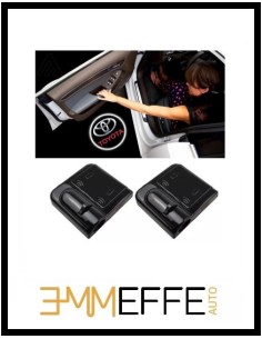 Proiettore Logo LED TOYOTA per portiera Con Batteria no Fori no Connessioni Plug & Play 2