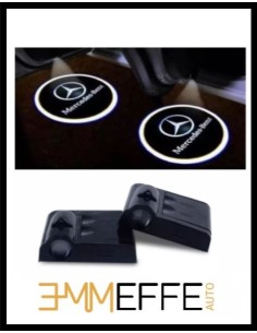 Proiettore Logo LED Mercedes Benz per Portiera con Batteria no Fori no Connessioni Plug & Play 2