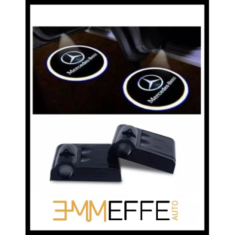 Proiettore Logo LED MERCEDES-BENZ Classe S - W223 Portiera con Batteria no Fori no Connessioni Plug & Play