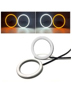 Bianco Arancione Switchback 115 mm 3528 Led Angel Eyes Indicatori Direzione Light Halo Rings DRL