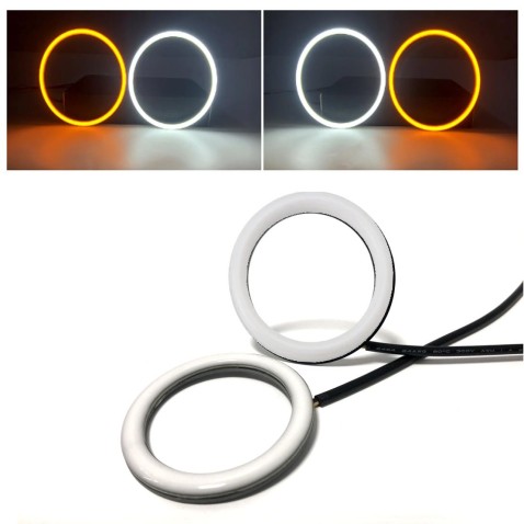 Bianco Arancione Switchback 115 mm 3528 Led Angel Eyes Indicatori Direzione Light Halo Rings DRL