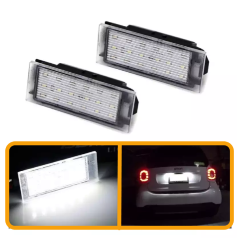 Lampade Led Targa  per SMART Forfour II W453 (2014 - 2020) tecnologia CANBUS Kit 6000k Luce Bianca