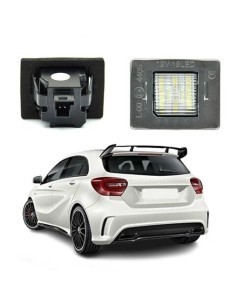 Plafoniera Targa Led Mercedes Benz Classe A W176 Placchetta Completa Bianca 6000k 2