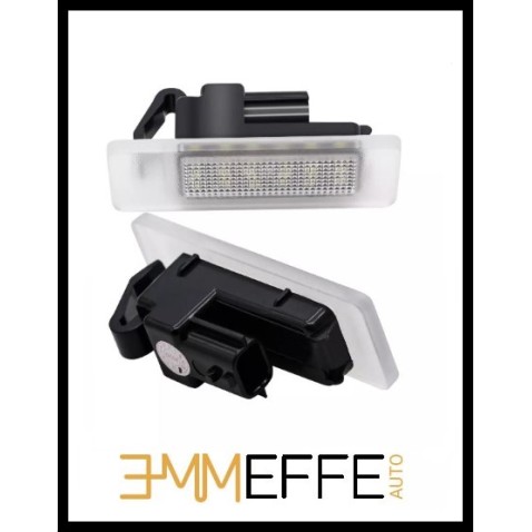 Plafoniera Targa Led Renault Clio IV Placchetta Completa Bianca 6000k