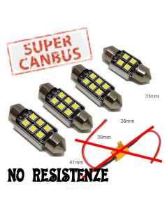 2x LED SILURO FESTOON 6 LED SUPER-CANBUS  5W