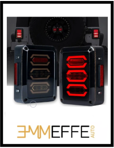 JEEP WRANGLER JK FARI Posteriori Completi Full LED Fanali 2