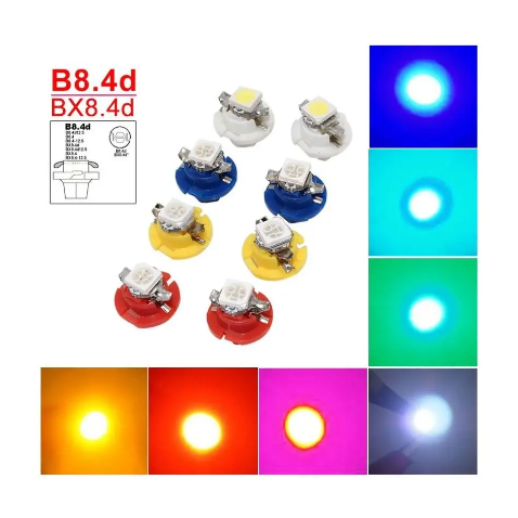 Lampadina Led BX8.4d e B8.4d 1 Smd BLU Luci Cruscotti E Strumentazioni 12v Dc