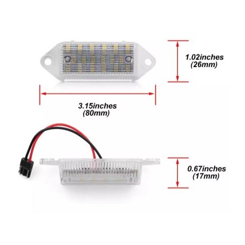 Plafoniera Targa Led Mitsubishi Lancer Evolution X Placchetta Completa Bianca 6000k
