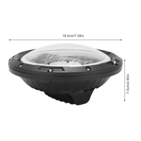 Faro Led 7- Pollici Wrangler JK Moto Harley Scooter Angel e DRL