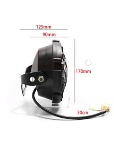 Faro Led 5,75 Pollici Moto con Staffa e Gliglia Harley Scooter Angel e DRL Quad Fuoristrada 2
