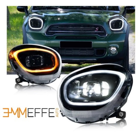 Coppia Fari FULL Led MINI Countryman R60 Luci di Posizione Drl Abbaglianti Anabbaglianti