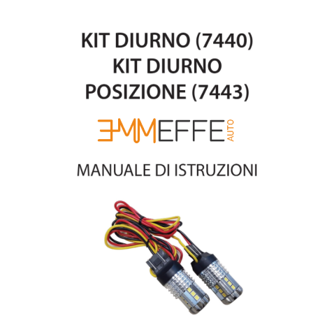 Luci led Posizioni Diurne per 500 ABARTH Pre-Restyling 595 695 T20 7443 Lampade No Resistenze No Centraline