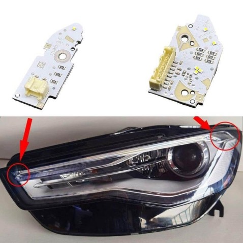 Modulo Led Audi A6L C7PA DRL Sinistro 197762-01 e ST45881 Luce Marcia Diurna Daytime Running Light