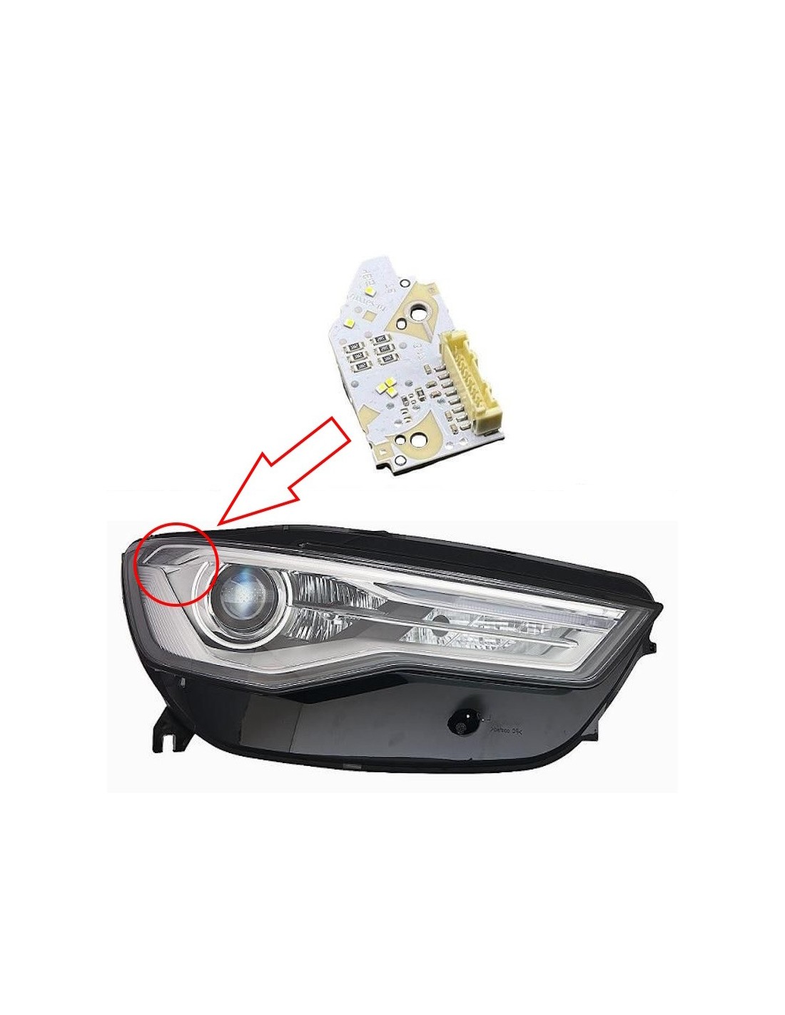 Modulo Led 197762-02 per Faro Audi A6L C7PA DRL Luce Marcia Diurna Daytime  Running Light