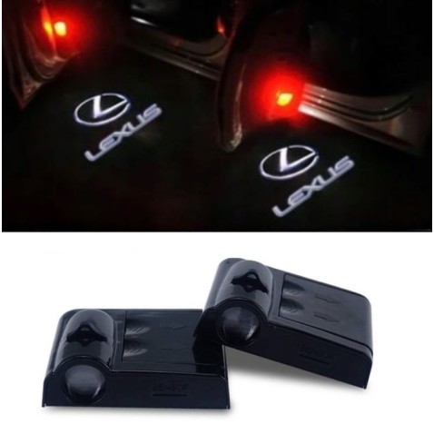 Proiettore Logo LED Lexus per Portiera con Batteria no Fori no Connessioni Plug & Play