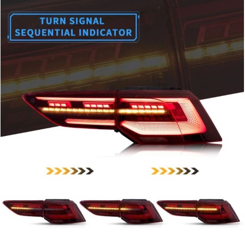 Coppia Fari Posteriori Golf 8 LED Trasparente Fumè Freccia Dinamica MATRIX Faro