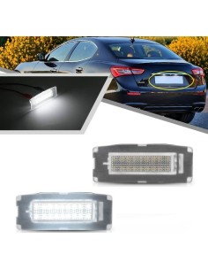 Lampade Led Targa  per MASERATI Ghibli tecnologia CANBUS Kit 6000k Luce Bianca 2