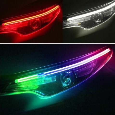 Kit Drl Flessibile RGB WIFI con Effetti Welcome e Freccia Sequenziale Faro Luci Diurne Magic
