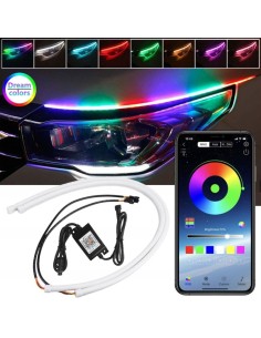 Kit Drl Flessibile RGB WIFI con Effetti Welcome e Freccia Sequenziale Faro Luci Diurne Magic 2