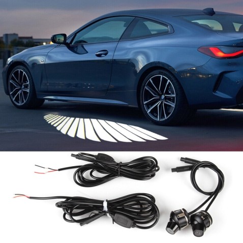 Proiettori Luci Ali D\'Angelo Led Sotto Specchietto Logo Welcome Cortesia