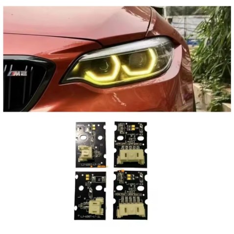 Kit Modulo Luce Angel Eye LED Gialla Posizione Diurna BMW F23 F22 LCI F87 Ricambio e Indicatore di Direzione