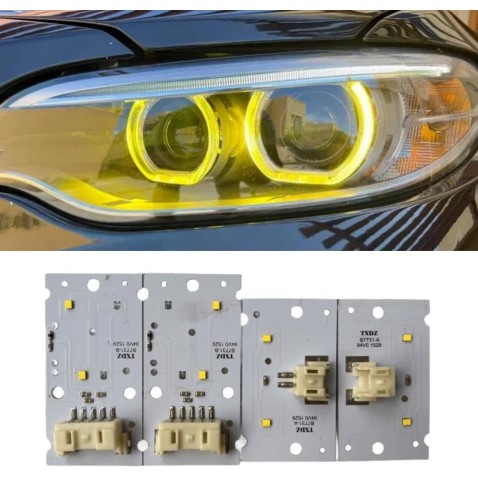 Kit Modulo Luce Angel Eye LED Gialla Posizione Diurna BMW F22 F23 Ricambio e Indicatore di Direzione