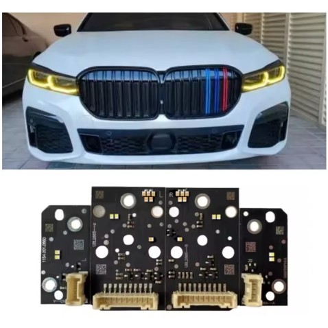 Led Modulo Giallo Faro BMW Serie 7 G11 G12 LCI Luce Di Marcia Diurna DRL e Freccia