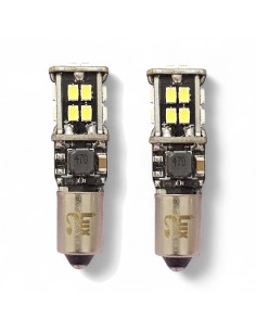 Coppia BAX9S H6W H21W Led 24 Smd 4014 Super Canbus 6000k Bianco Freddo