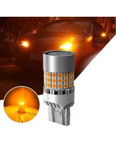 Lampada Led T20 WY21W 7440 Arancione 21W Assorbimento Super Canbus Freccia 2000lm 45 SMD 3030