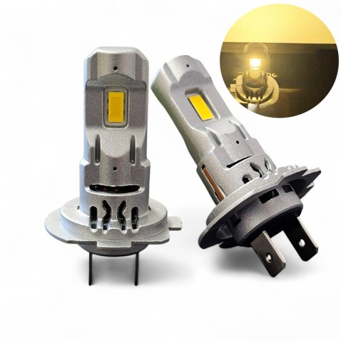 Lampade Led H7 stesso Colore Alogeno VENTOLA 4000K Gialle Canbus Stessa Misura Originale REVOLUTION