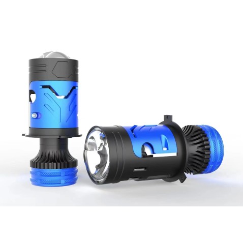 Proiettori Bi-Led + Laser Mini H4 Lenticolari All In One 160W