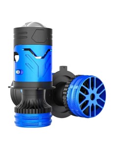 Proiettori Bi-Led + Laser Mini H4 Lenticolari All In One 160W 2