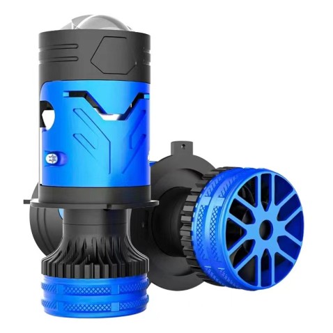Proiettori Bi-Led + Laser Mini H4 Lenticolari All In One 160W