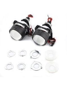 Proiettore Lenticolare 2,5 Pollici LED Bi-Led 55w Faro Lente Compatto Senza Centralina