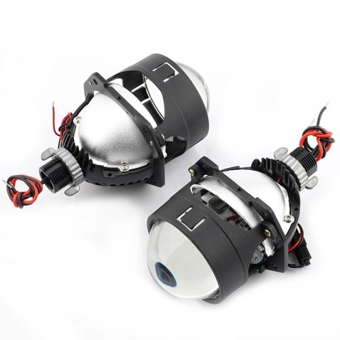 Proiettore Lenticolare 2,5 Pollici LED Bi-Led 55w Faro Lente Compatto Senza Centralina