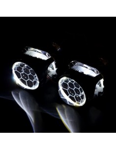 Proiettore Lenticolare 2,5- Nido D\'Api HID Bi-Xenon H1 h7 h4 Retrofit Ragnatela 2