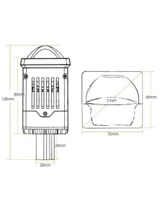 Proiettore Lenticolare 2 Pollici Bi-LED 55W Faro Lente Ultra Compatto Moto Auto Quadrato Anabbagliante Abbagliante 2
