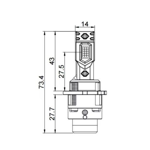 Kit Lampade Led D2S Sostituzione Dirette 6000k All In One Plug & Play Dimensione come Originale